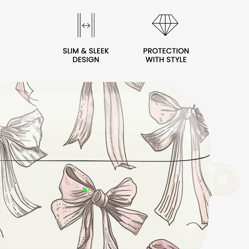 Coquette Tall Bow Airpods Case