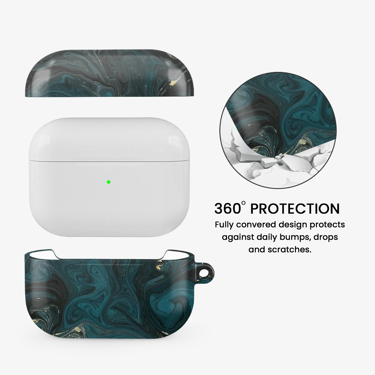 Green Gold Airpods Case