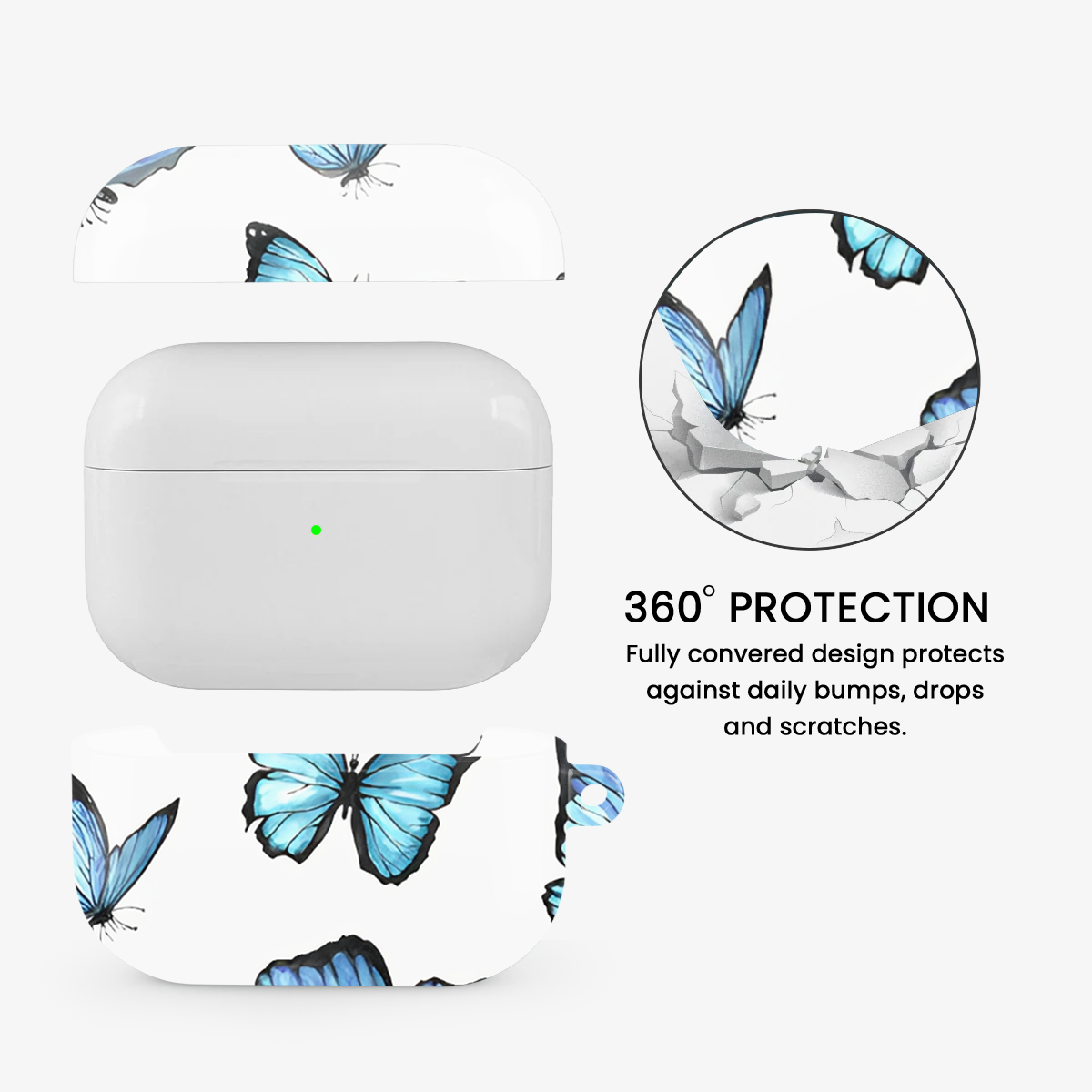 Butterfly Airpods Case | Blue