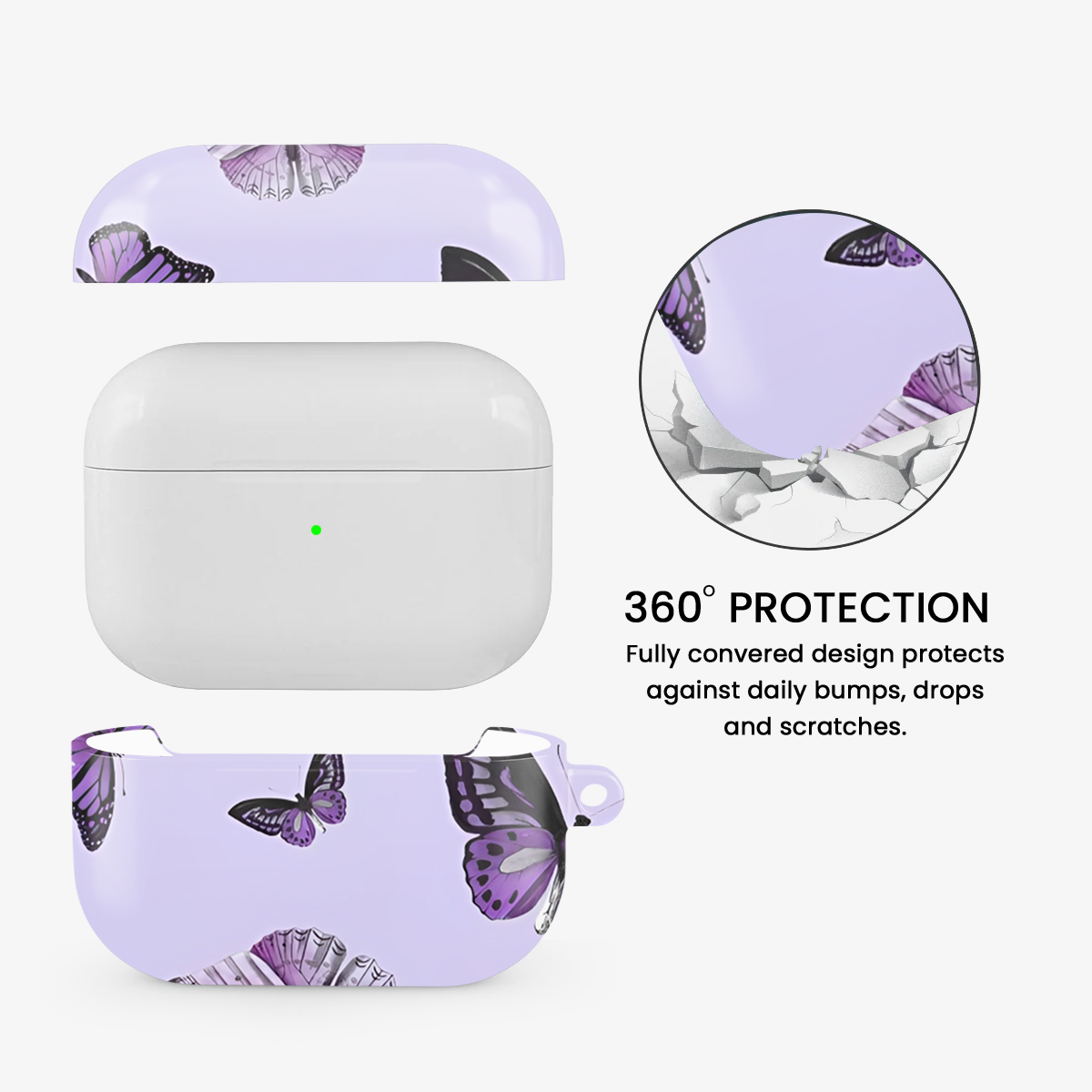 Butterfly Airpods Case | Purple