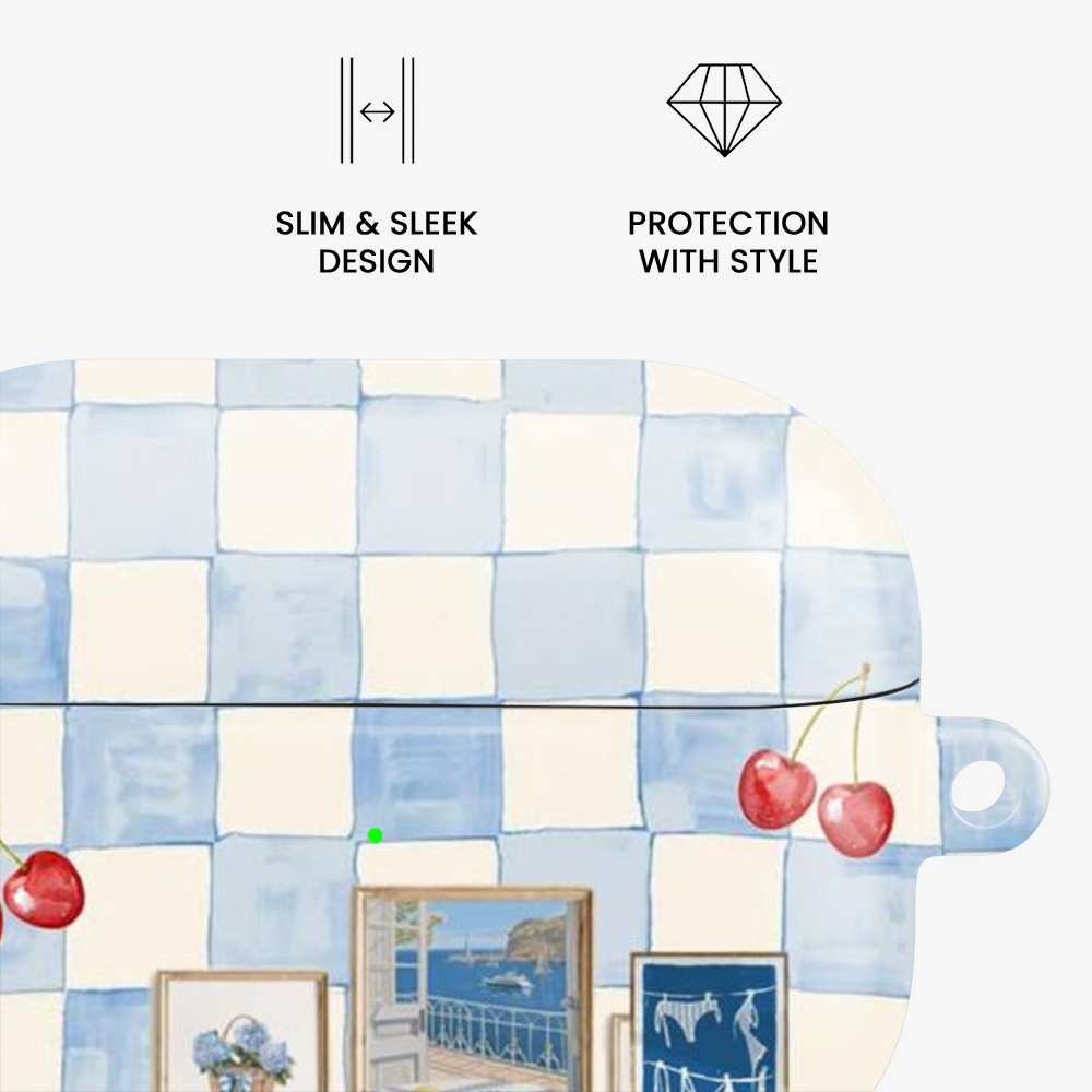 Sea Side Checker Airpods Case