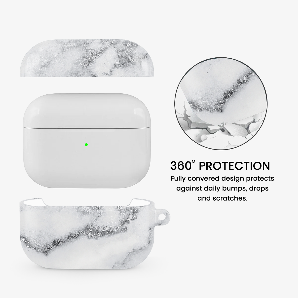 White Winter Airpods Case