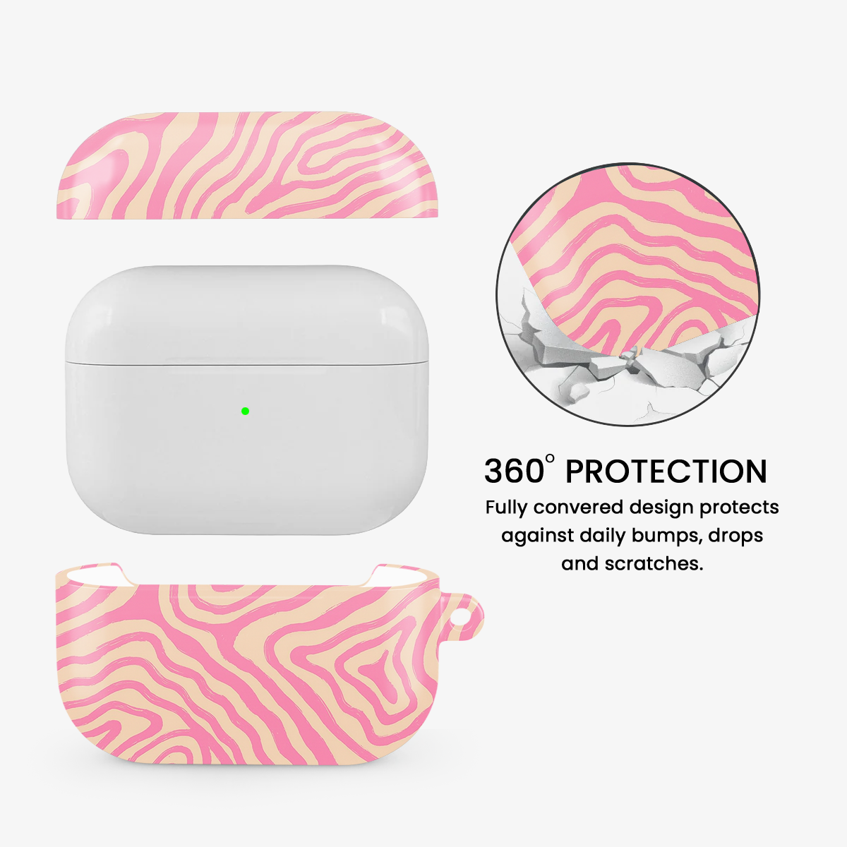 Pink Shores Airpods Case