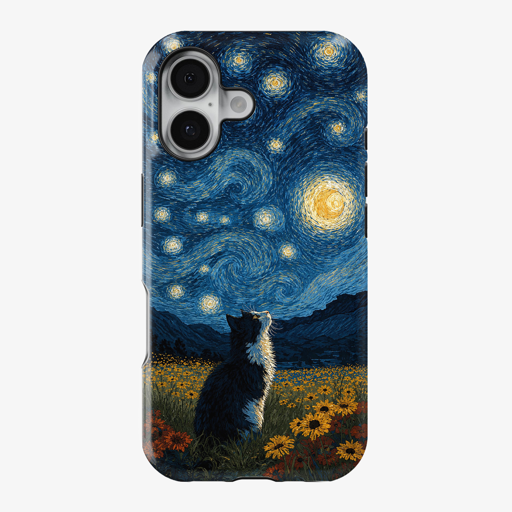 Over The Moon Cat Phone Case