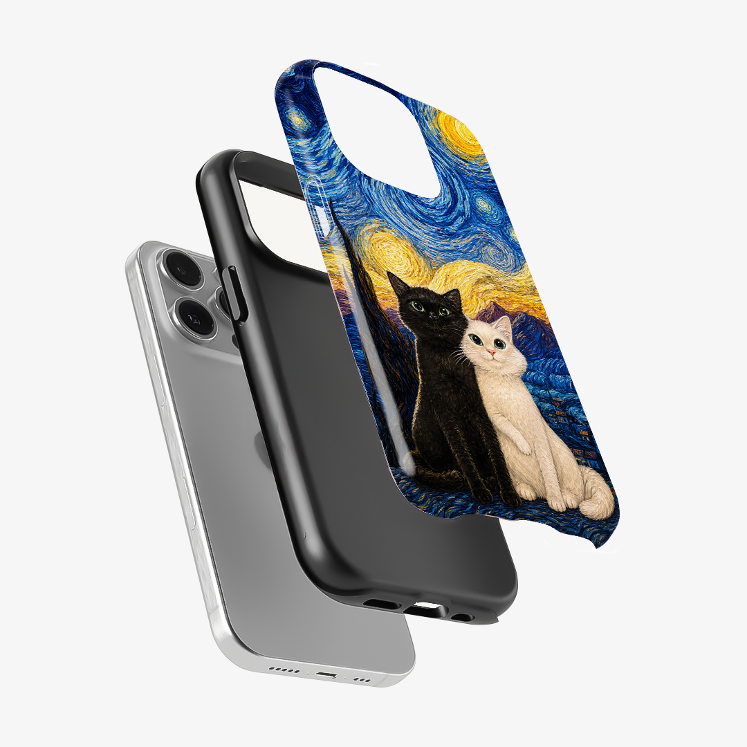 Two Cats One Moon Phone Case