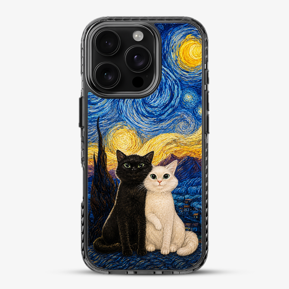 Two Cats One Moon Phone Case