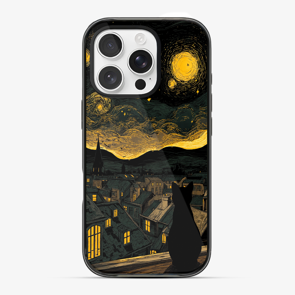 Starry Night, Cat Delight Phone Case