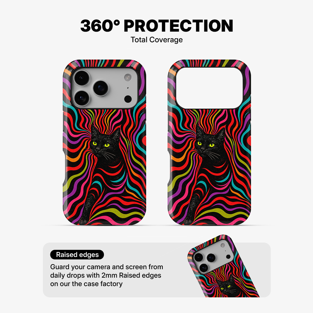 Trippy Whiskers Phone Case