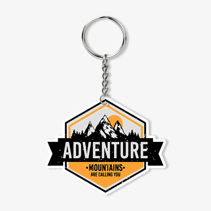 Adventure Mountains Calling KeyChain