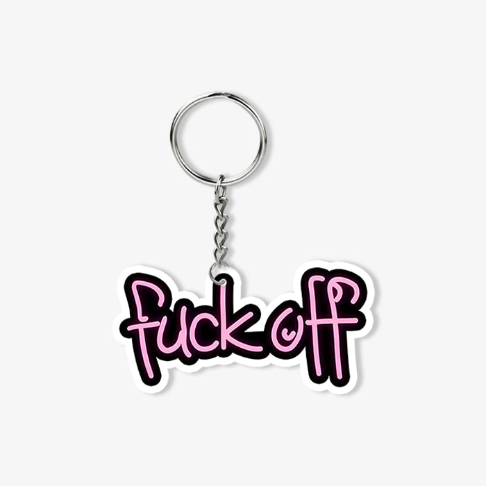Neon F**K Off KeyChain