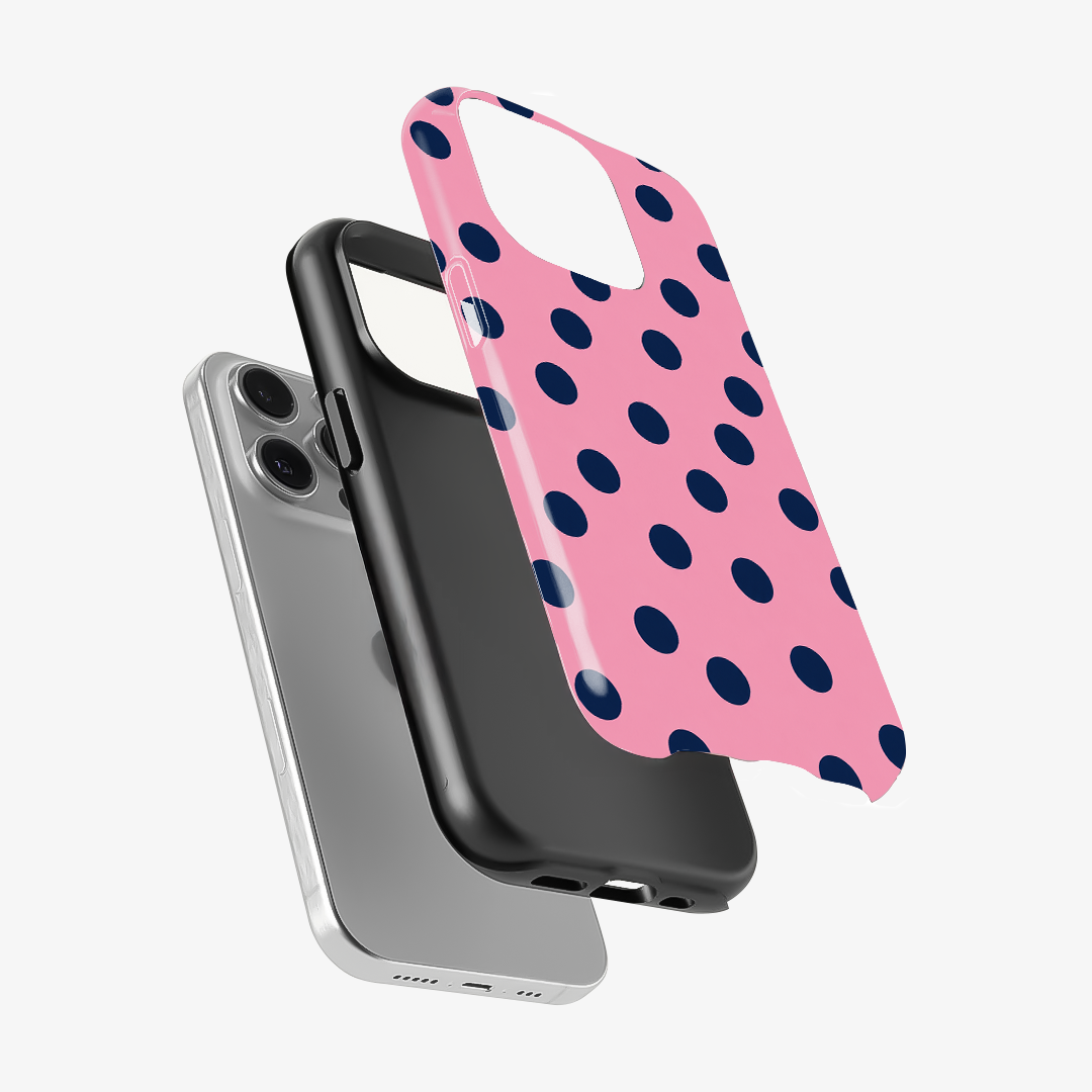 Navy Blush Dots Phone Case