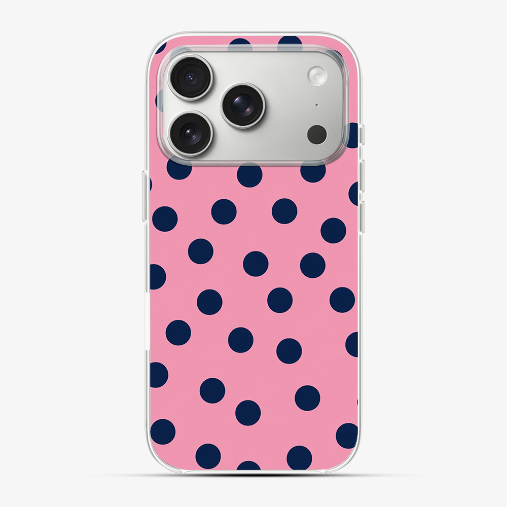 Navy Blush Dots Phone Case