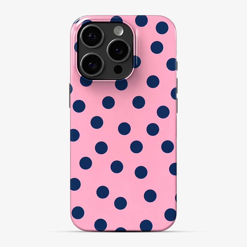 Navy Blush Dots Phone Case