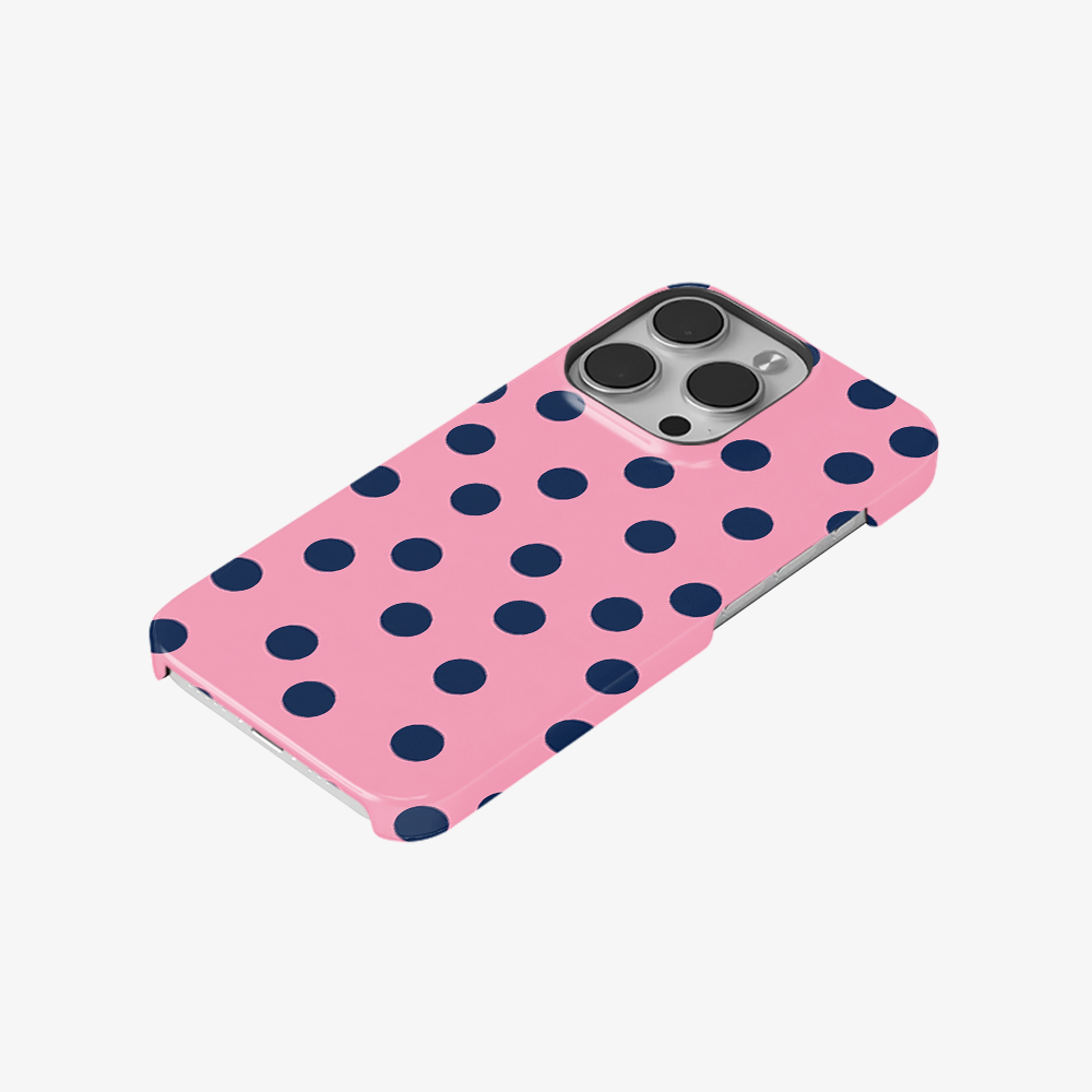 Navy Blush Dots Phone Case