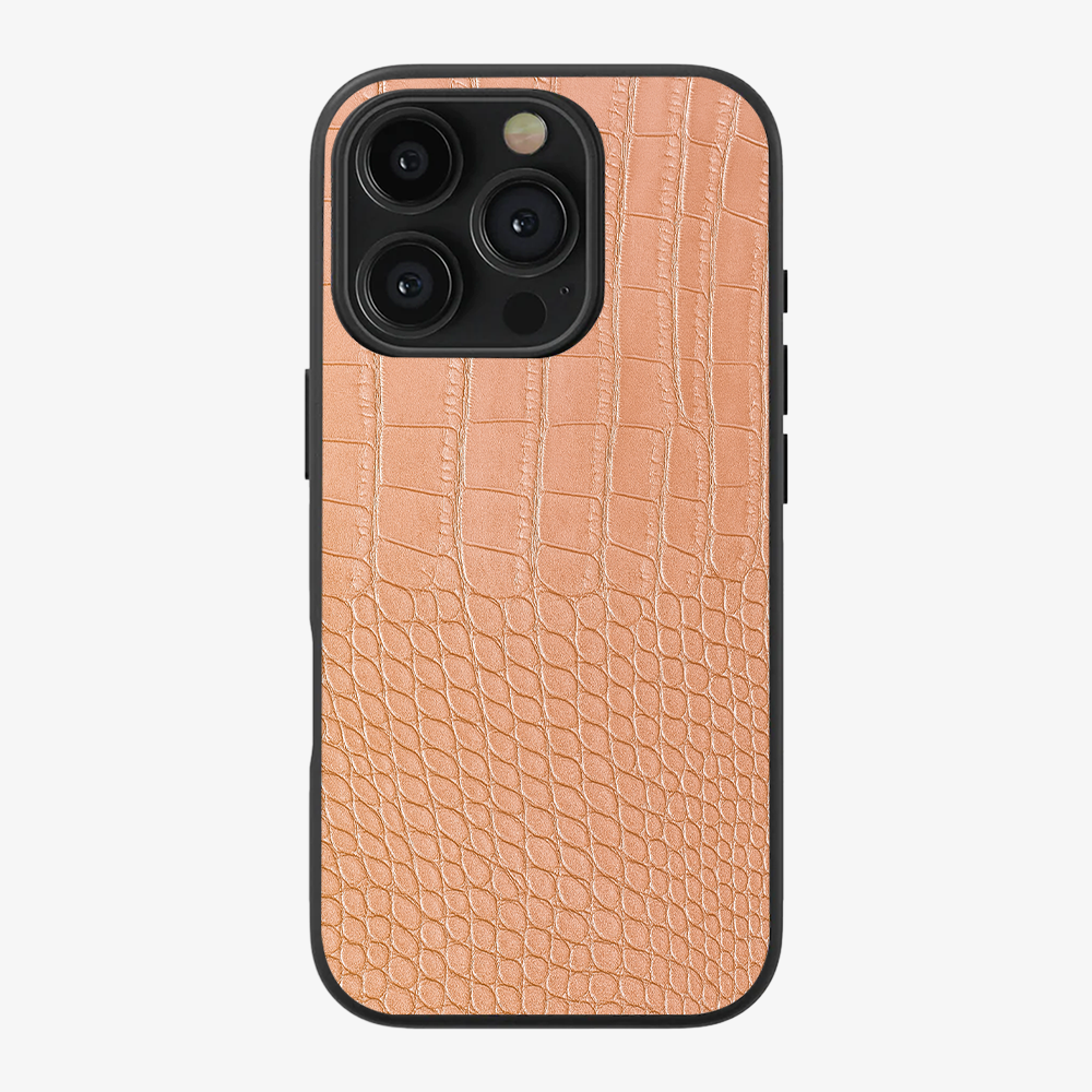 Pink Croco Phone Case Clear Silicone Case