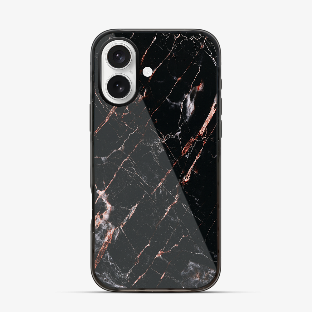 Rose Gold Marble iPhone 16 Case