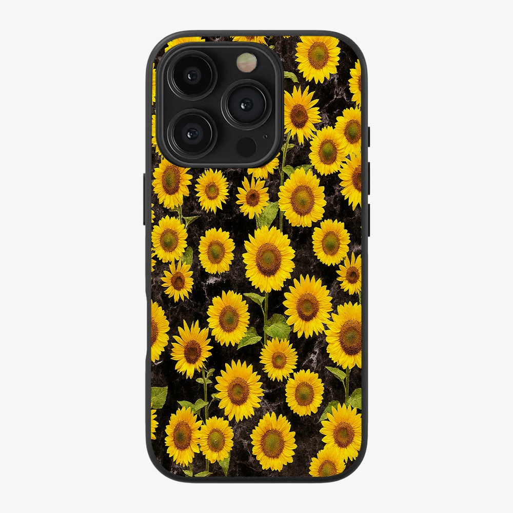 Sunnflower Glimer Phone Case Clear Silicone Case