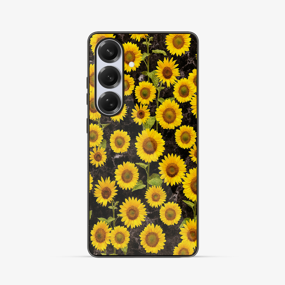 Sunnflower Glimer Samsung Phone Case Glass Case
