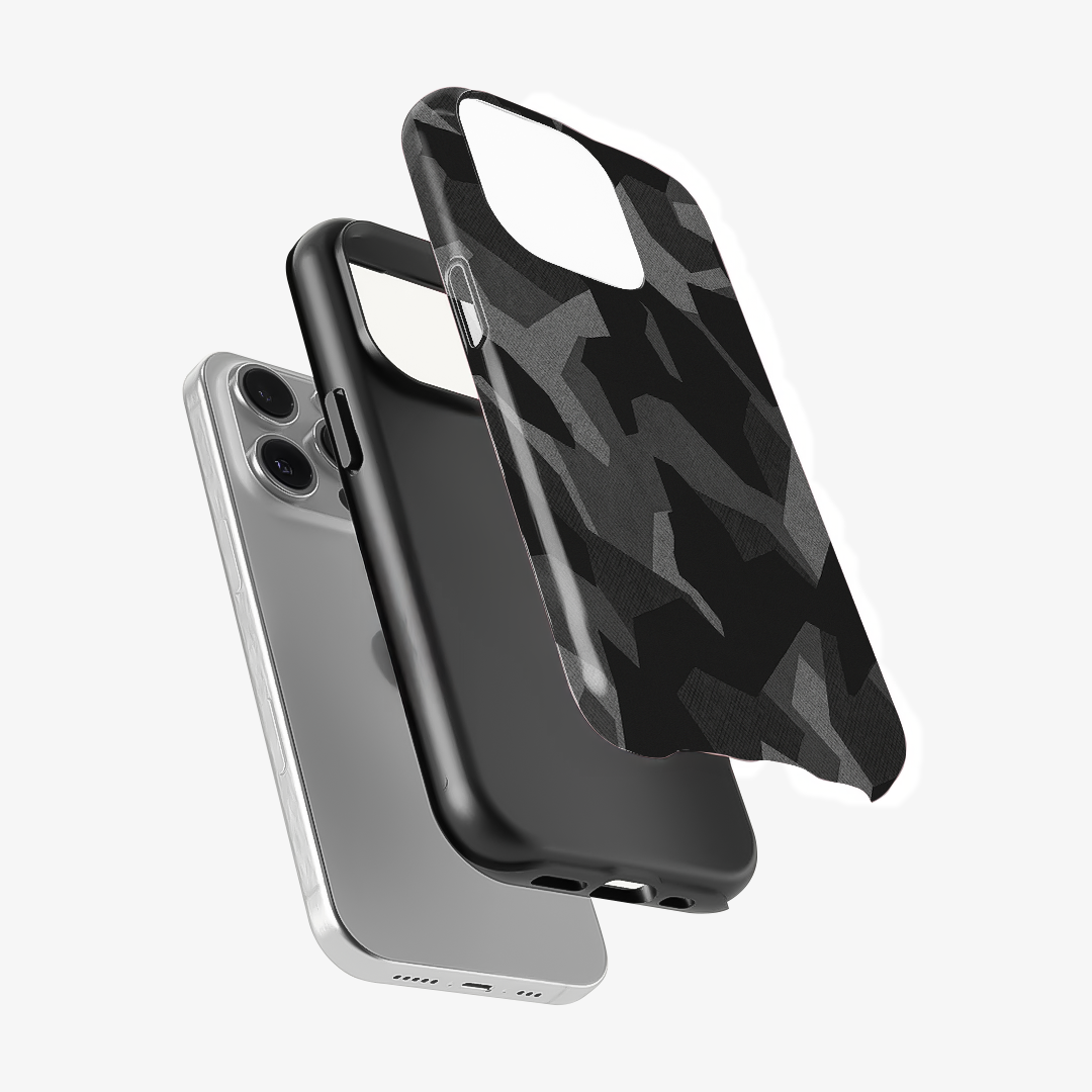 Night Black Camouflage Armoured Phone Case