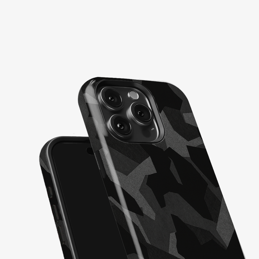 Night Black Camouflage Armoured Phone Case