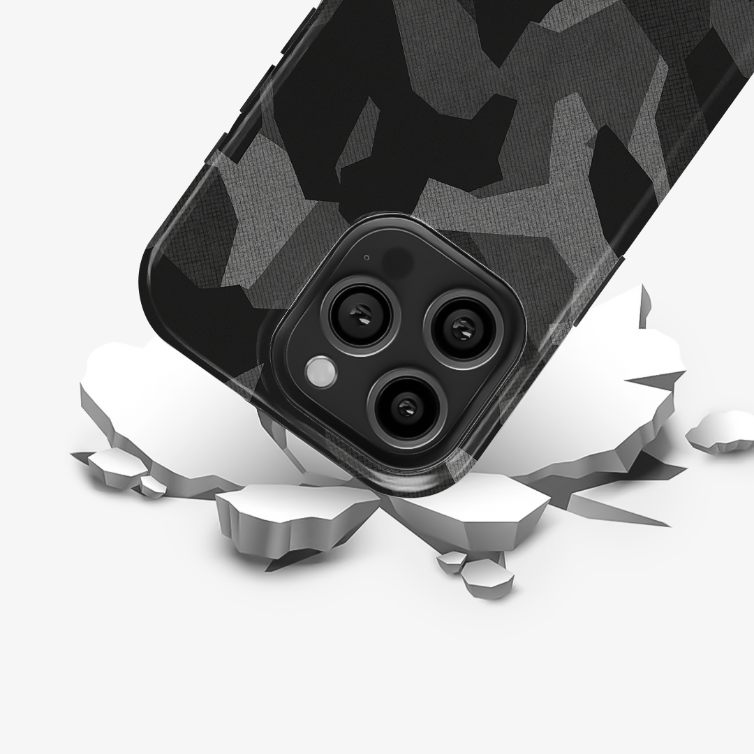 Night Black Camouflage Armoured Phone Case