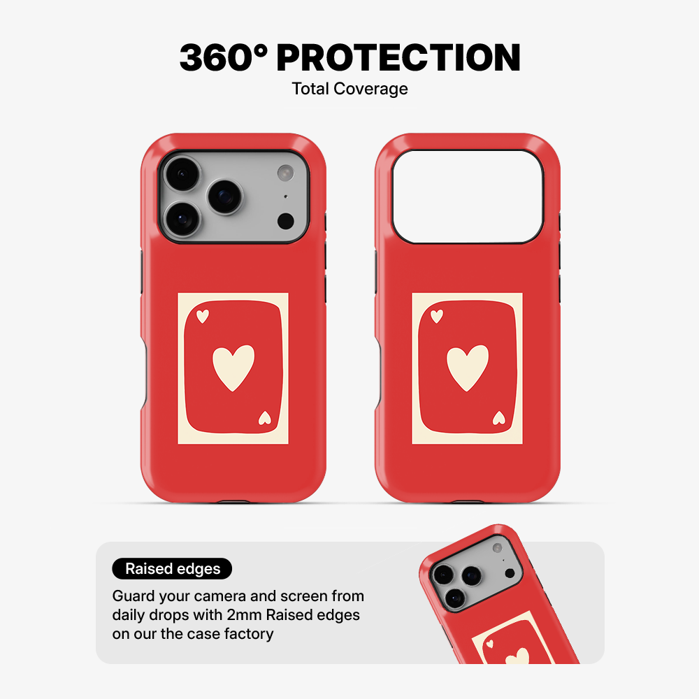 Red Heart Card Phone Case