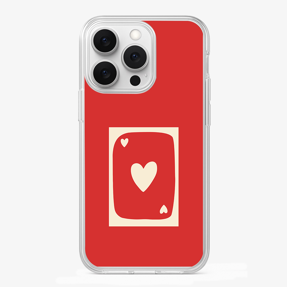 Red Heart Card Phone Case Glass Case