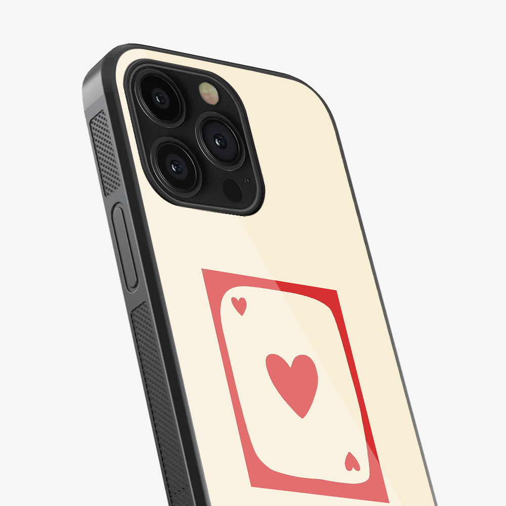 Beige Heart Card Phone Case