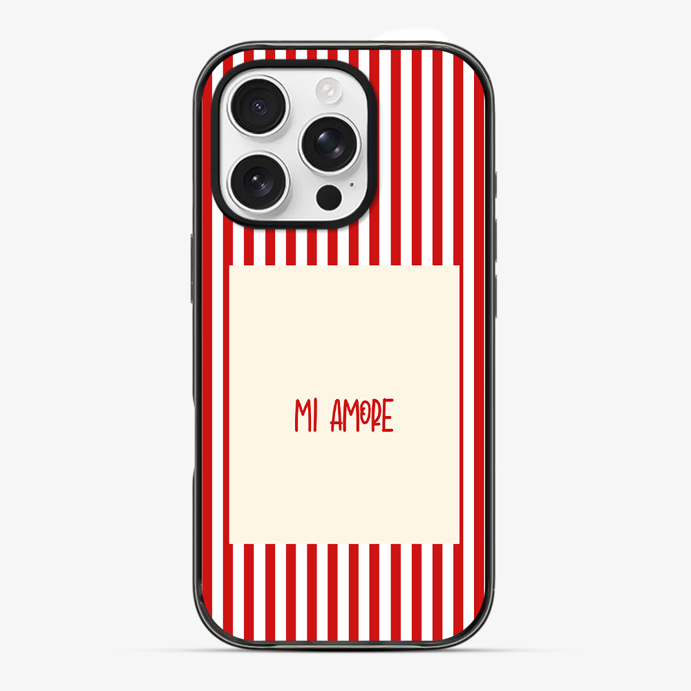 Mi Amore Red Phone Case Clear Silicone Case