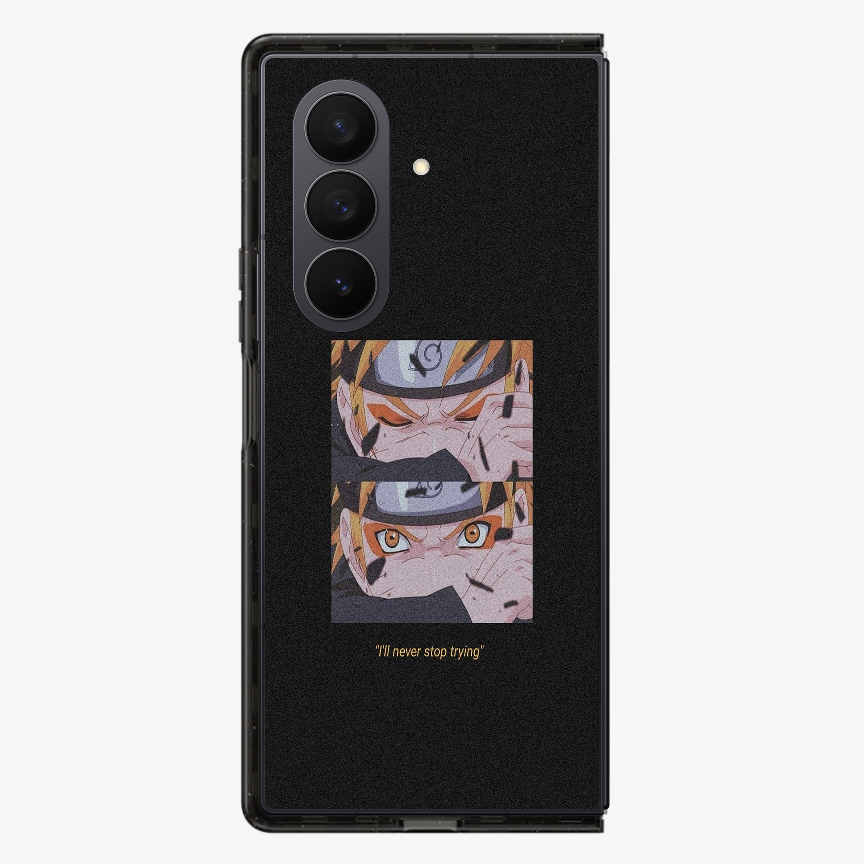 Anime Naruto Never Stop Trying Samsung Z Fold Phone Case