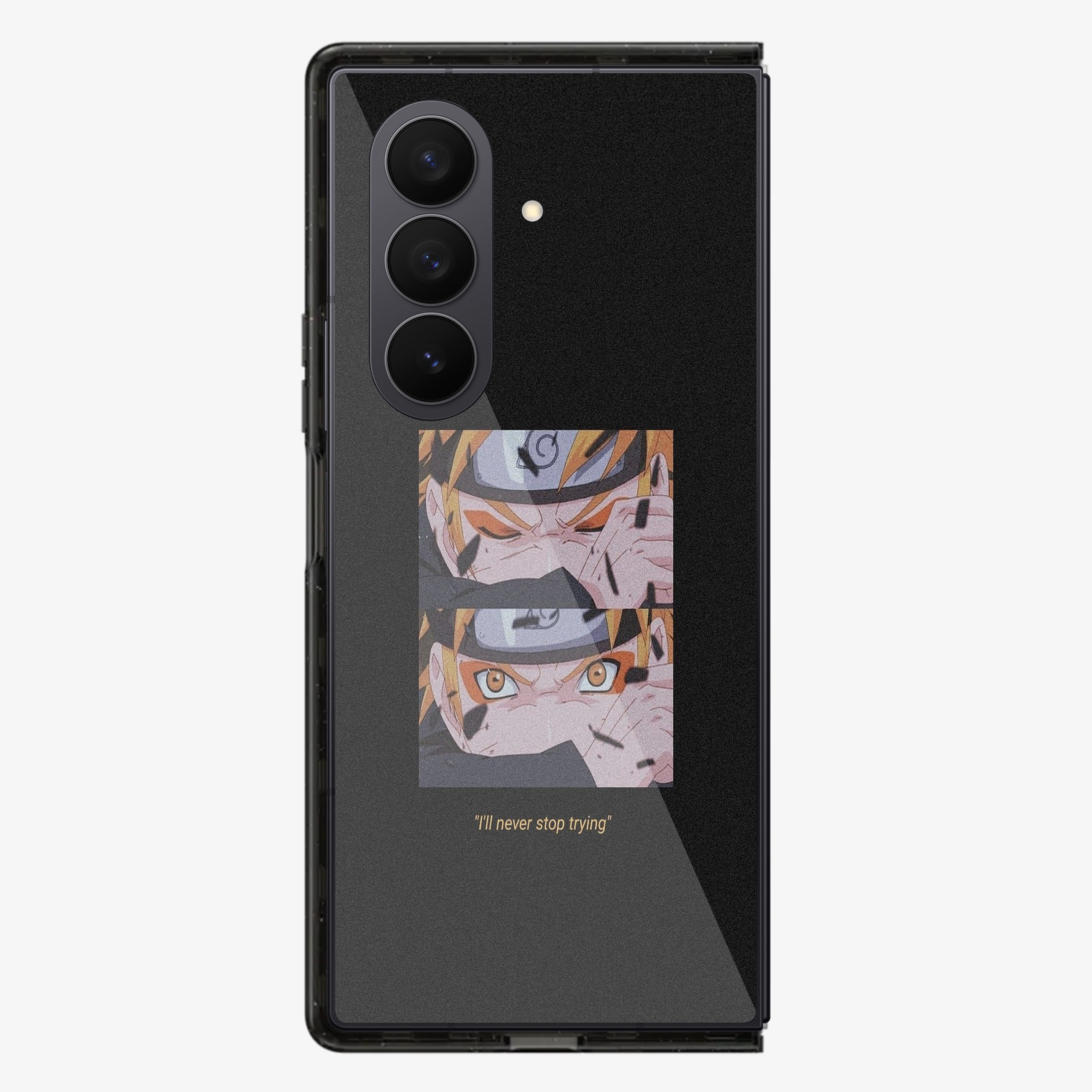 Anime Naruto Never Stop Trying Samsung Z Fold Phone Case