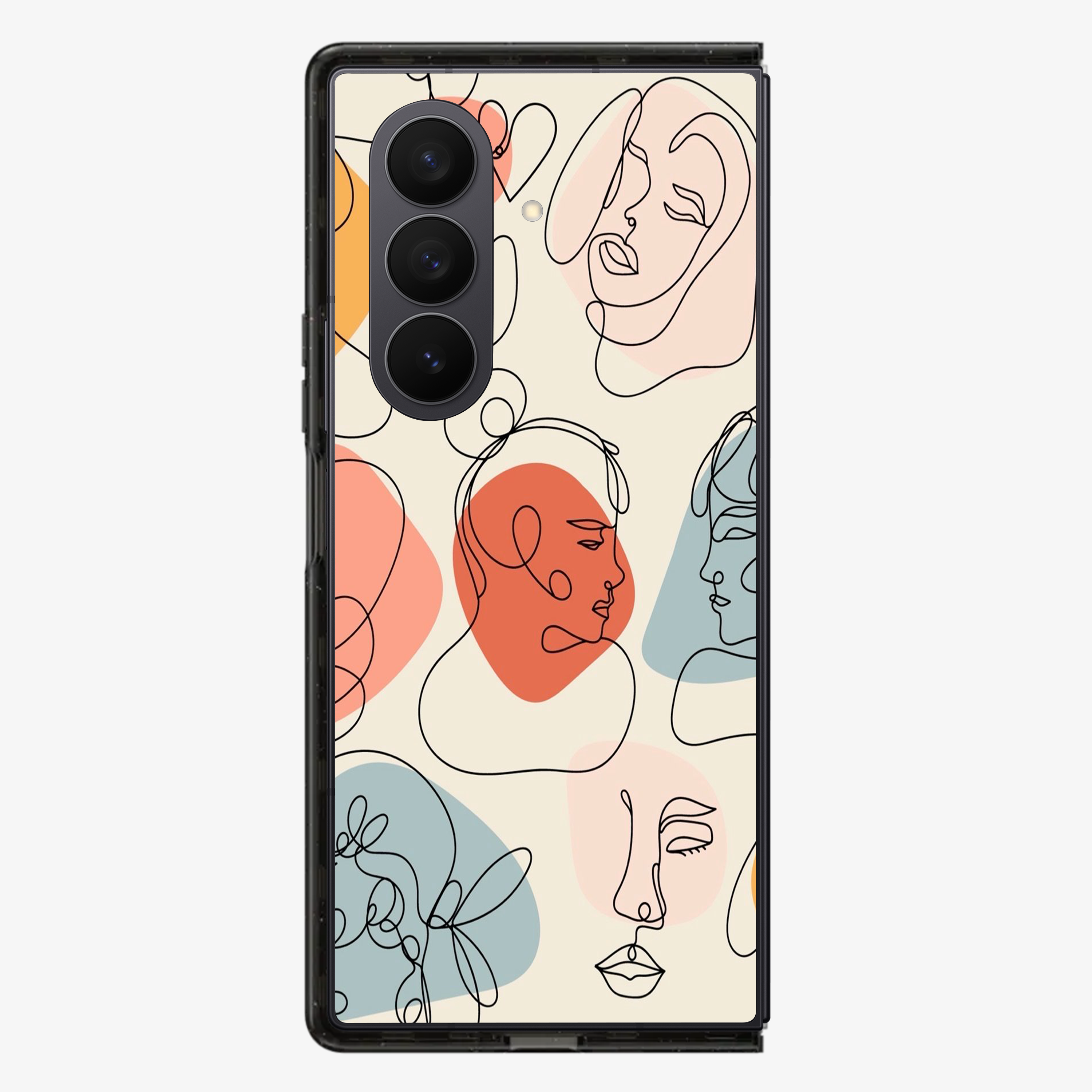 Art Design Face Samsung Z Fold Phone Case
