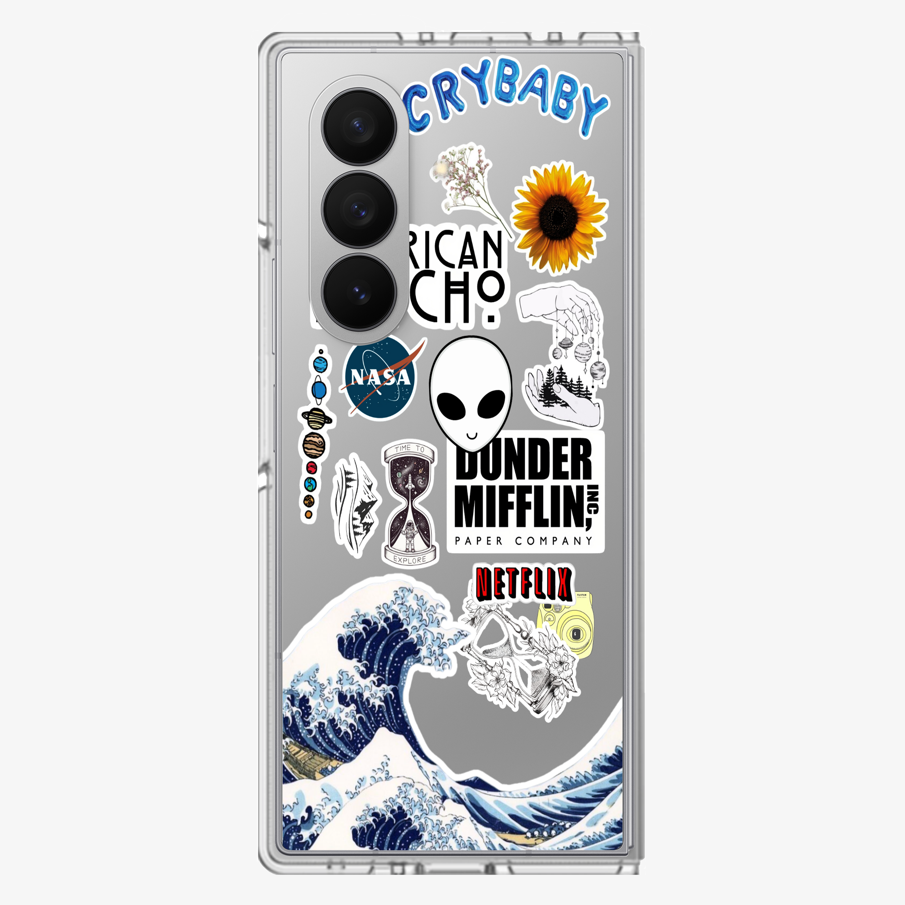 American Psycho | Netflix Sticker Samsung Z Fold Phone Case