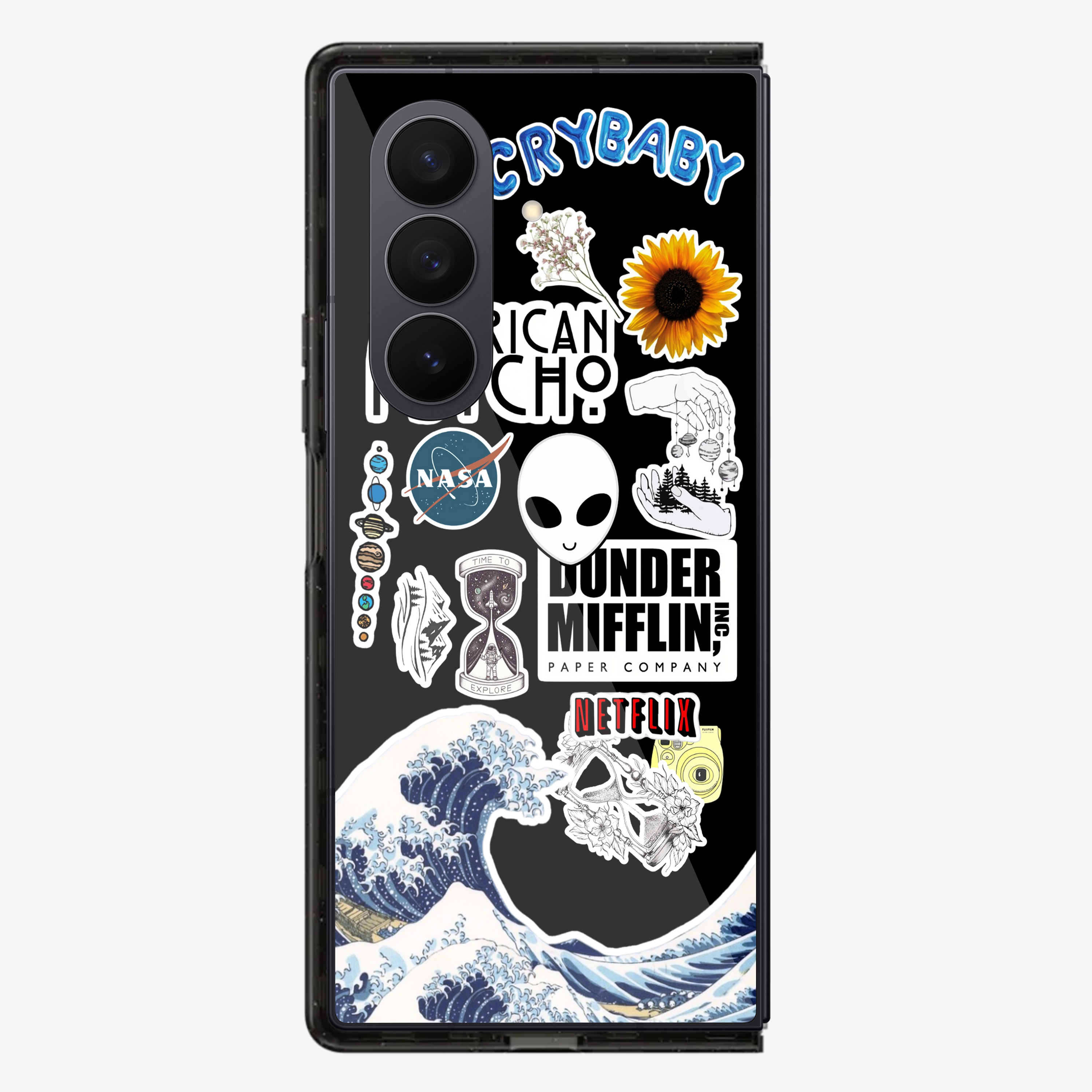 American Psycho | Netflix Sticker Samsung Z Fold Phone Case