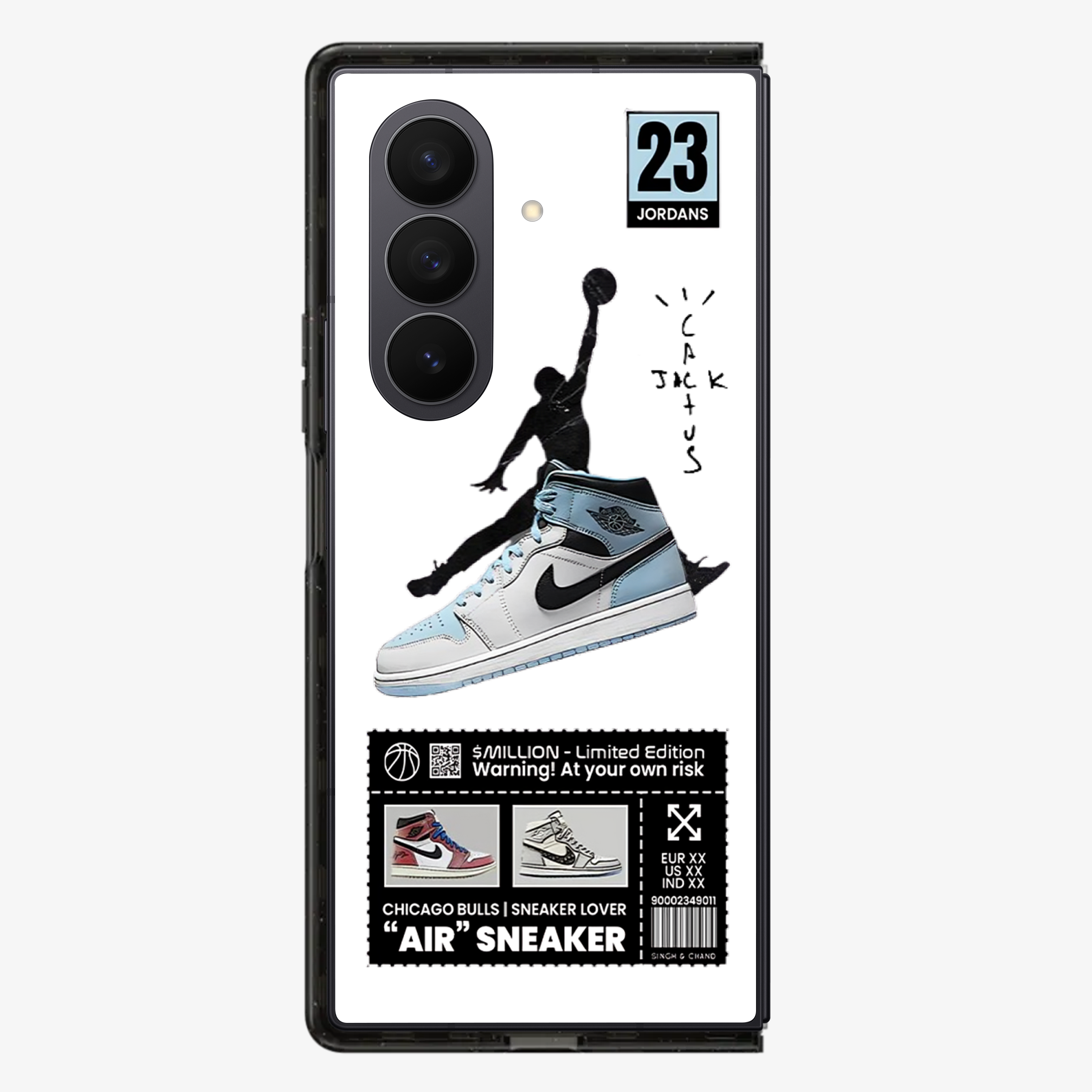 Air Jordan | Two Samsung Z Fold Phone Case