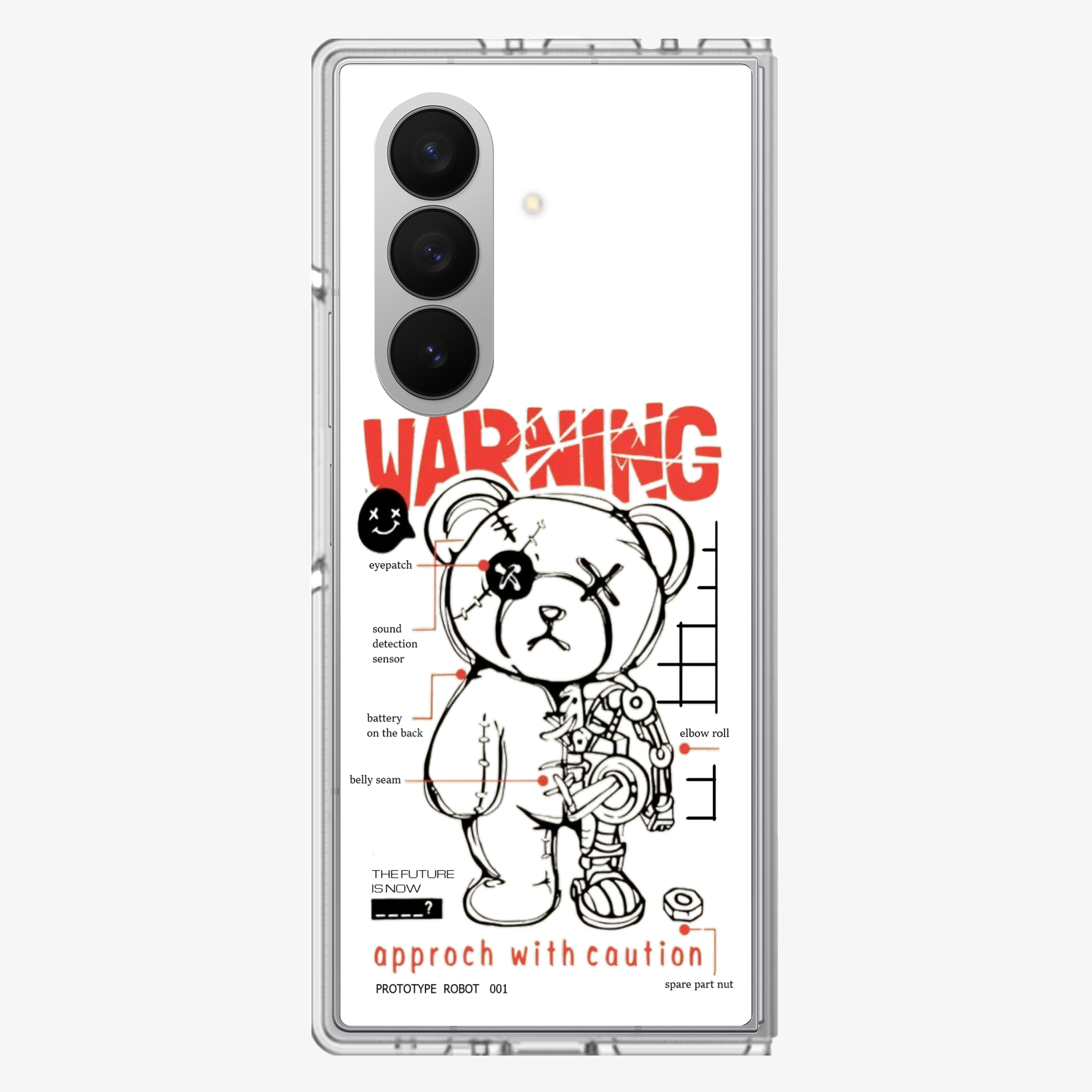 Teddy X Warning Samsung Z Fold Phone Case