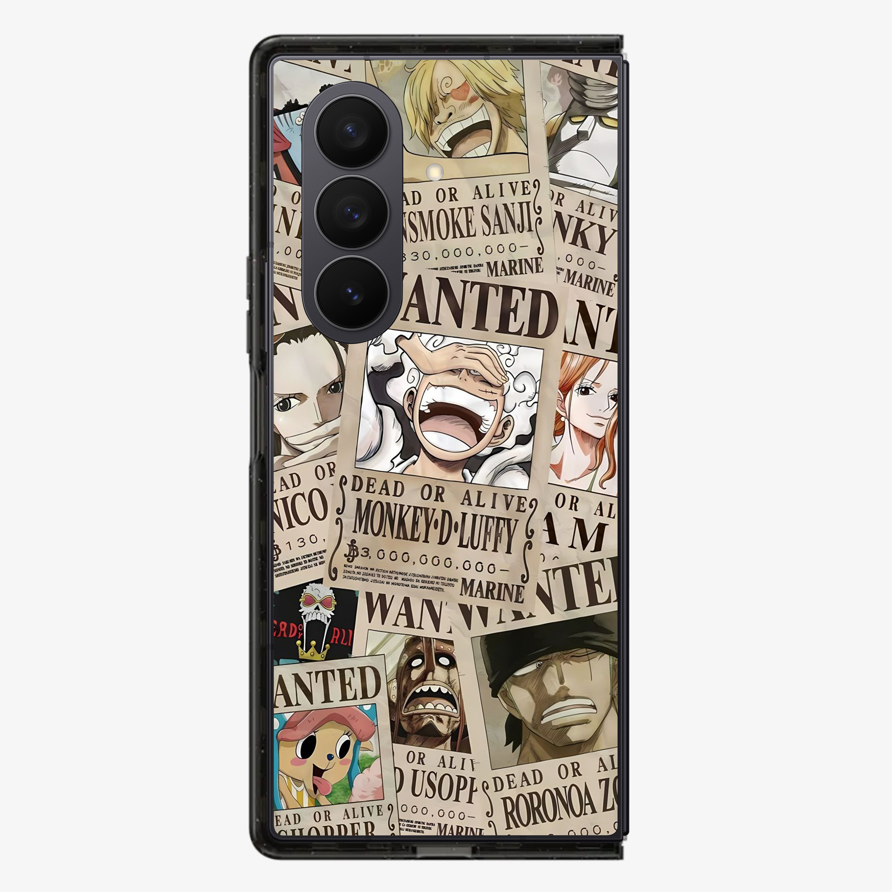Wanted One Piece Luffy Anime Samsung Z Fold Phone Case