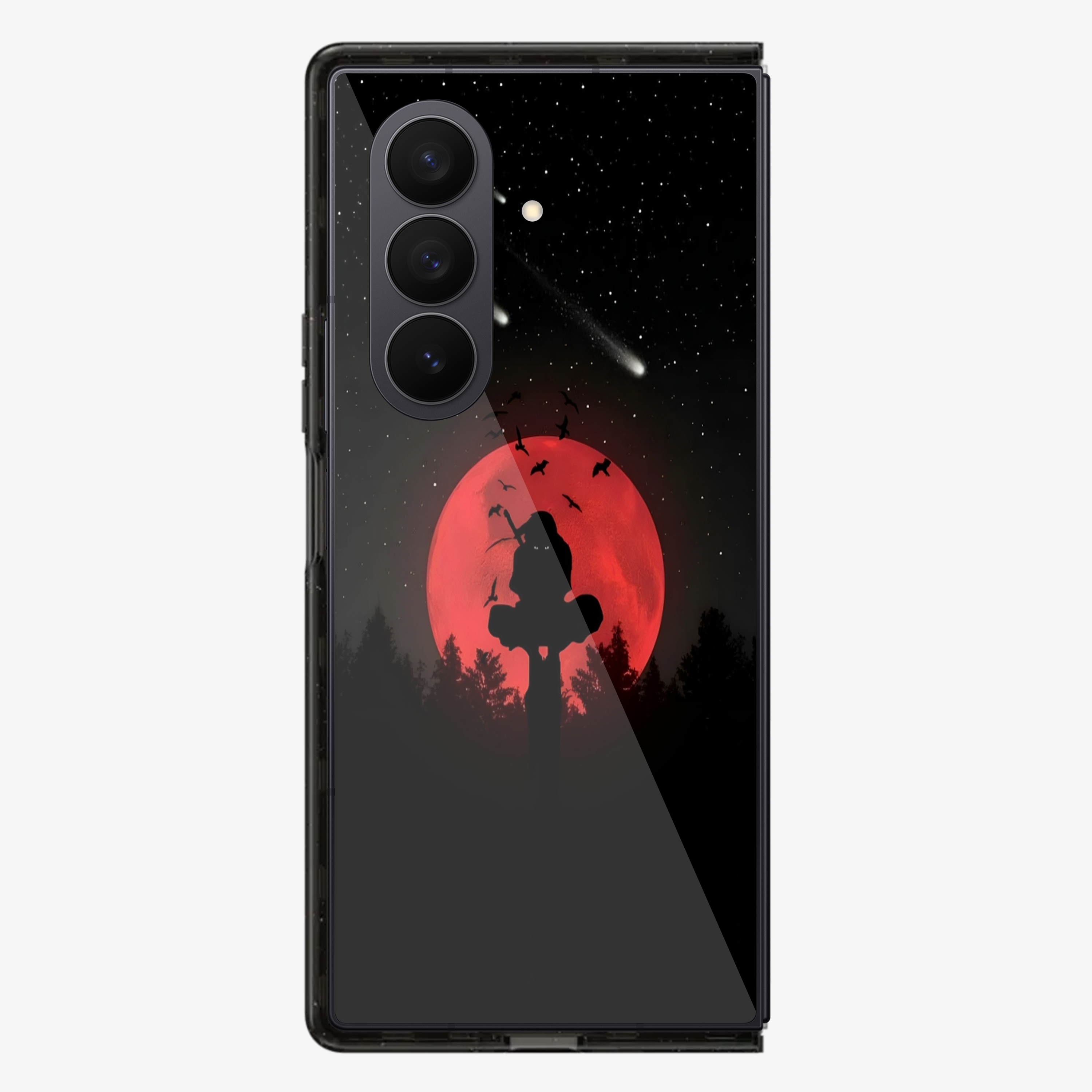 Anime Itachi Over a Moon Samsung Z Fold Phone Case