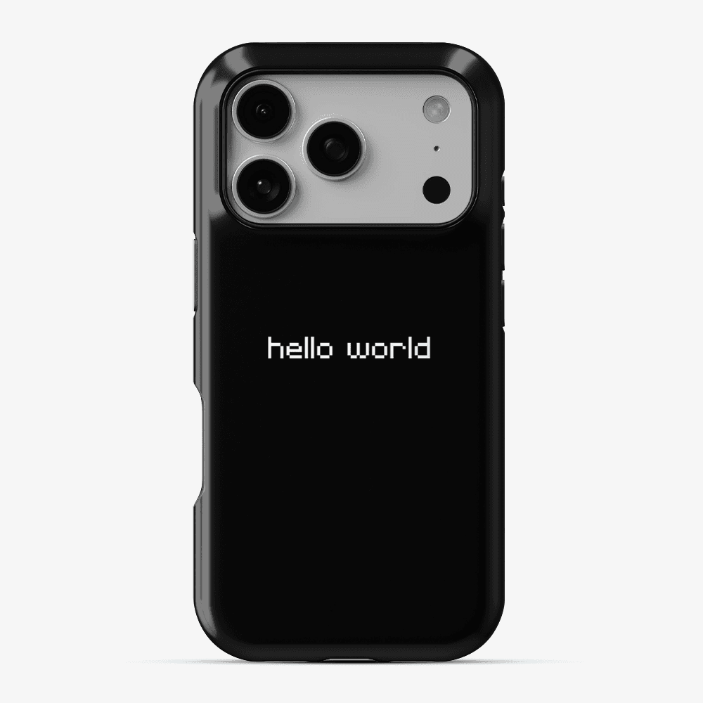 Hello World Minimal Phone Case premium designer phone case