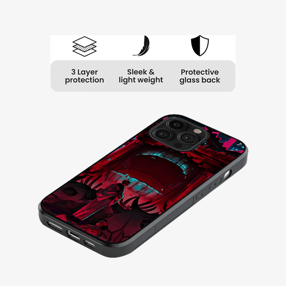 Neon Temple Warrior Phone Case