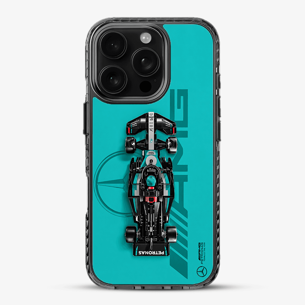 Teal Formula Racer Blueprint Phone Case