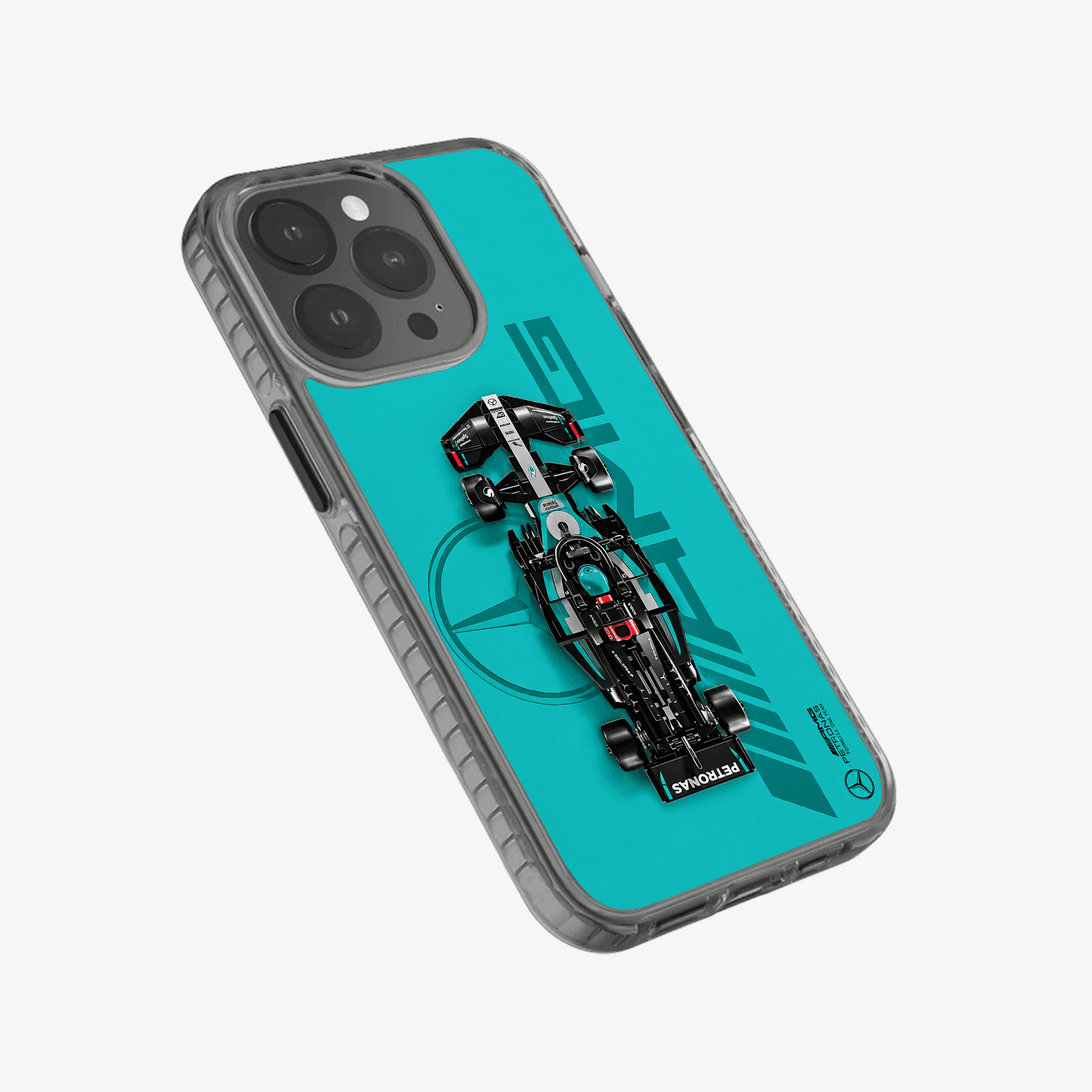 Teal Formula Racer Blueprint Phone Case