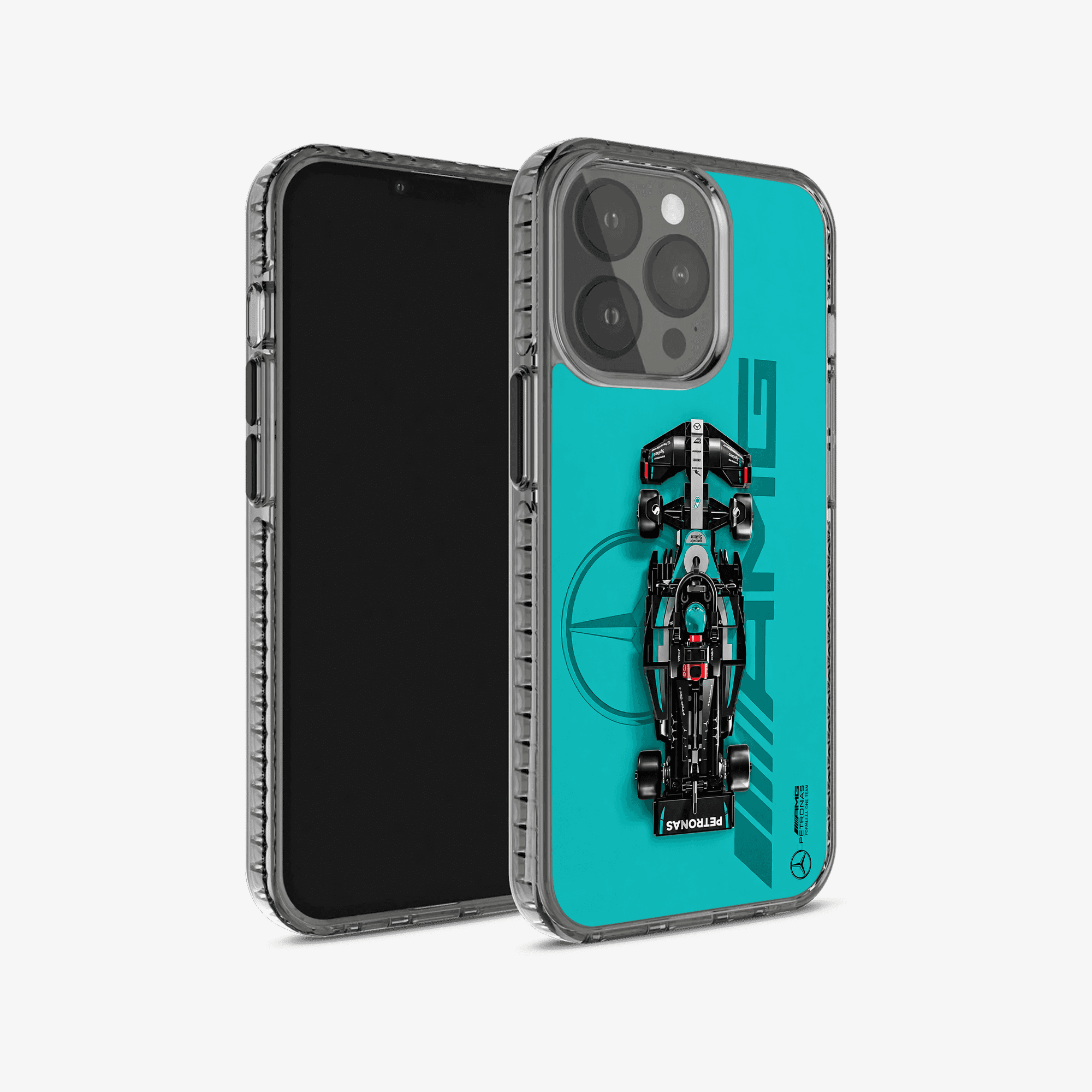 Teal Formula Racer Blueprint Phone Case