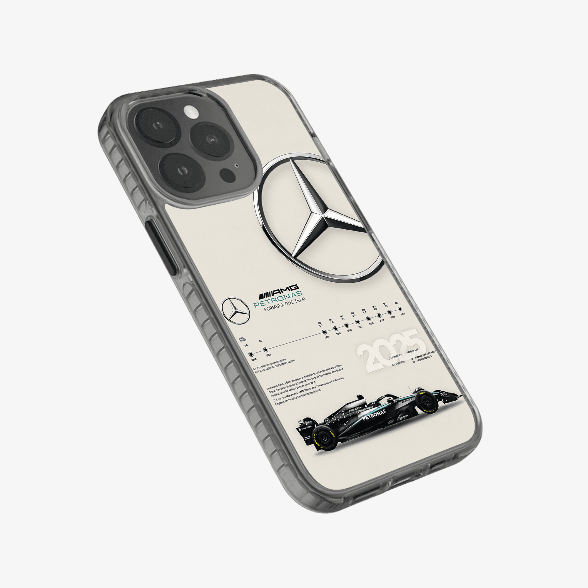 Silver Formula Racer Poster Phone Case