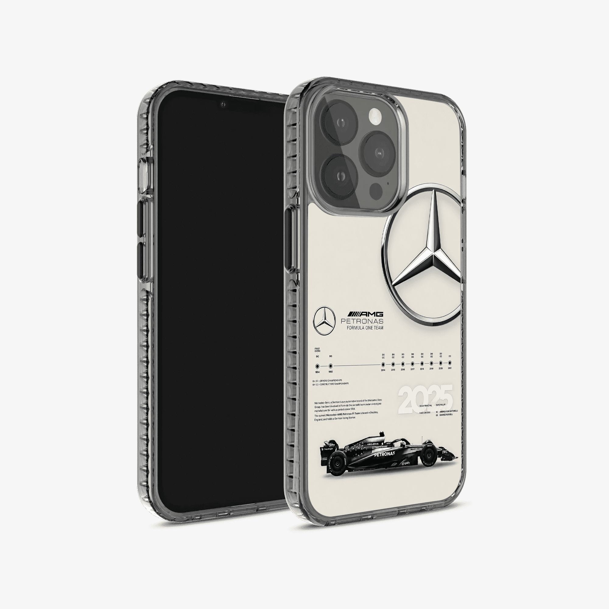 Silver Formula Racer Poster Phone Case