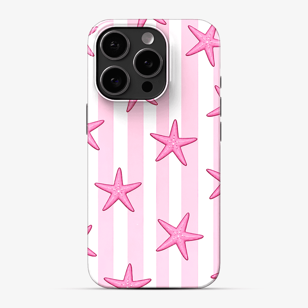 Pink Starfish Stripes Phone Case