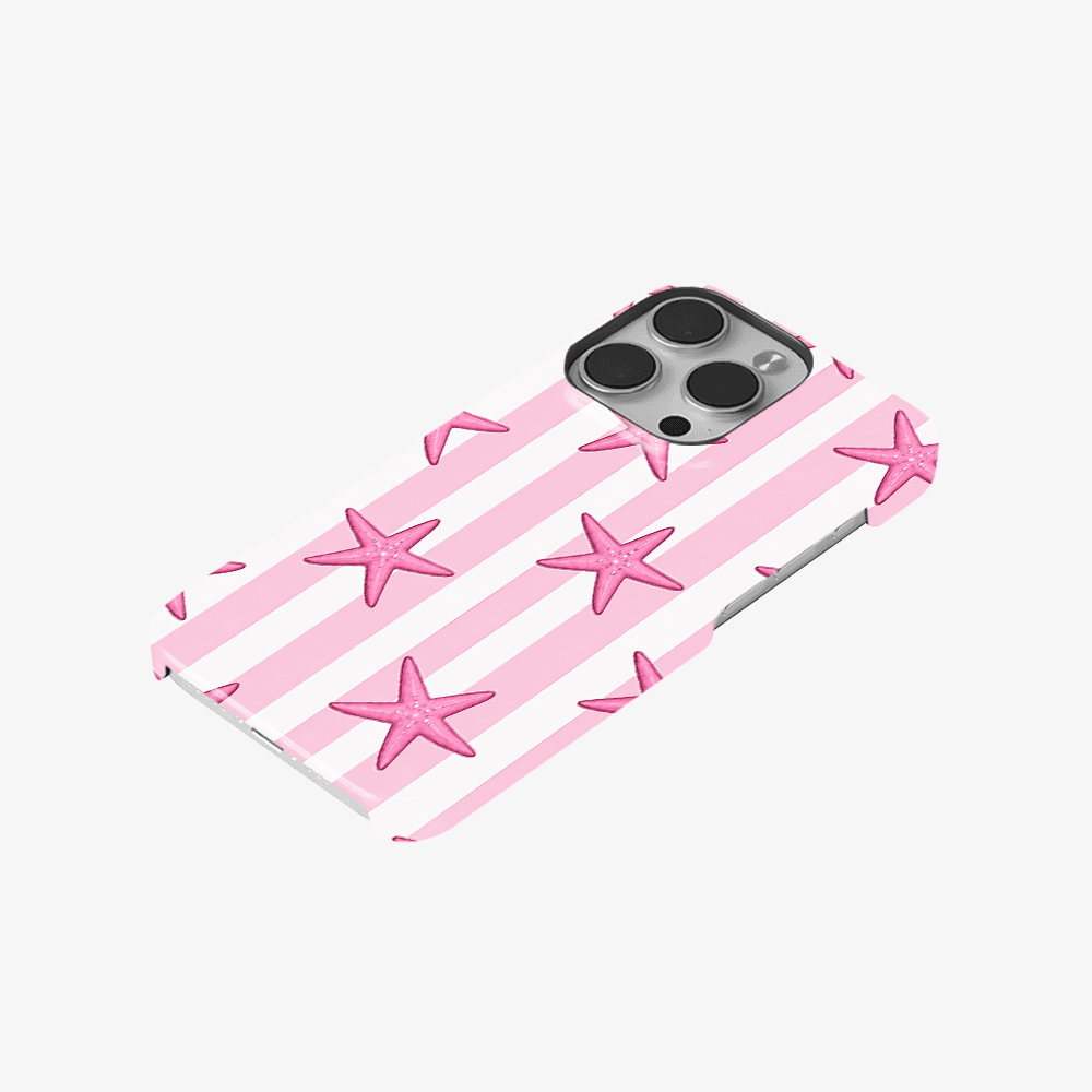 Pink Starfish Stripes Phone Case