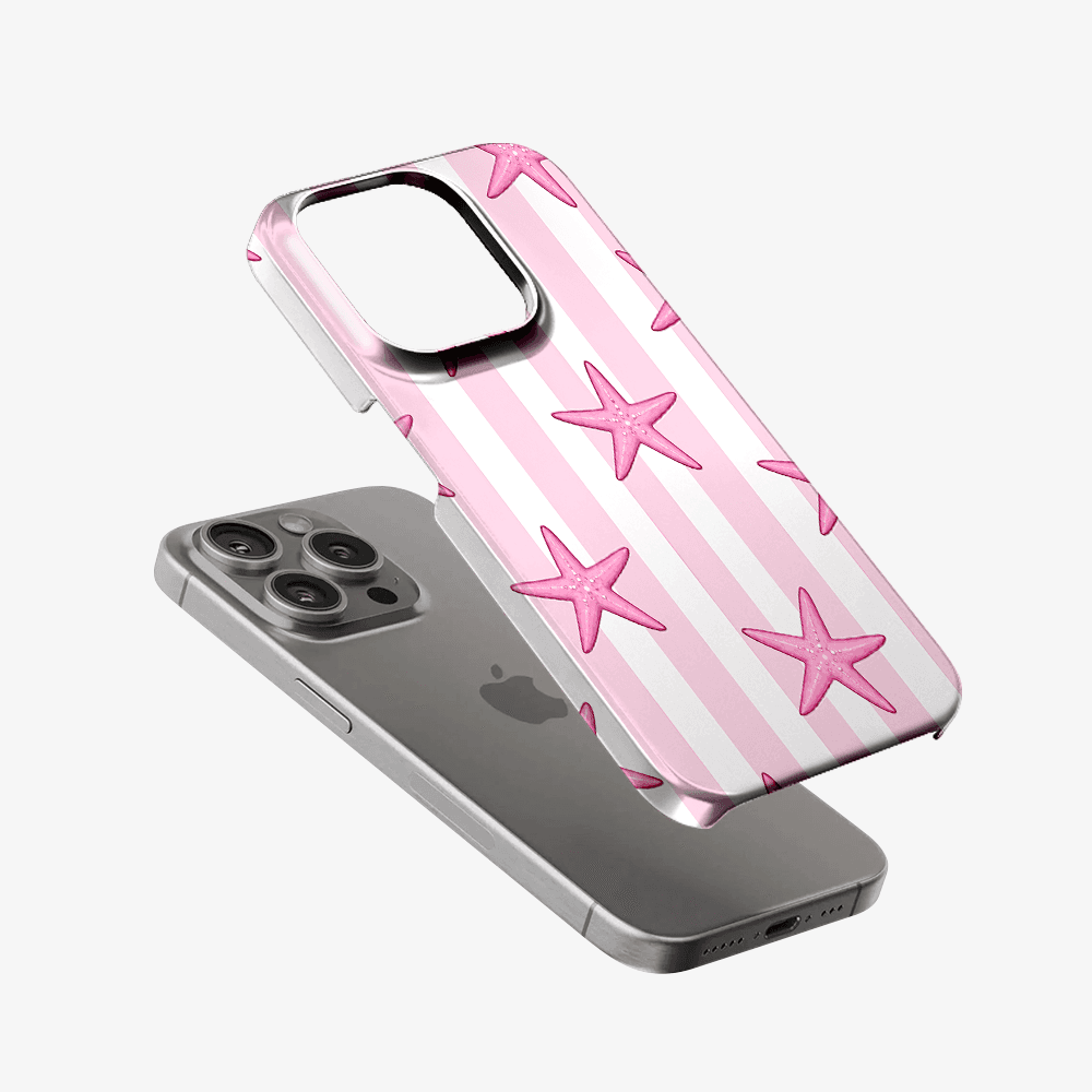 Pink Starfish Stripes Phone Case