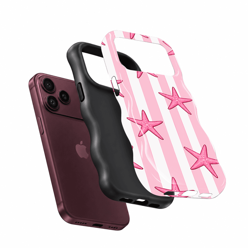 Pink Starfish Wavy Phone Case