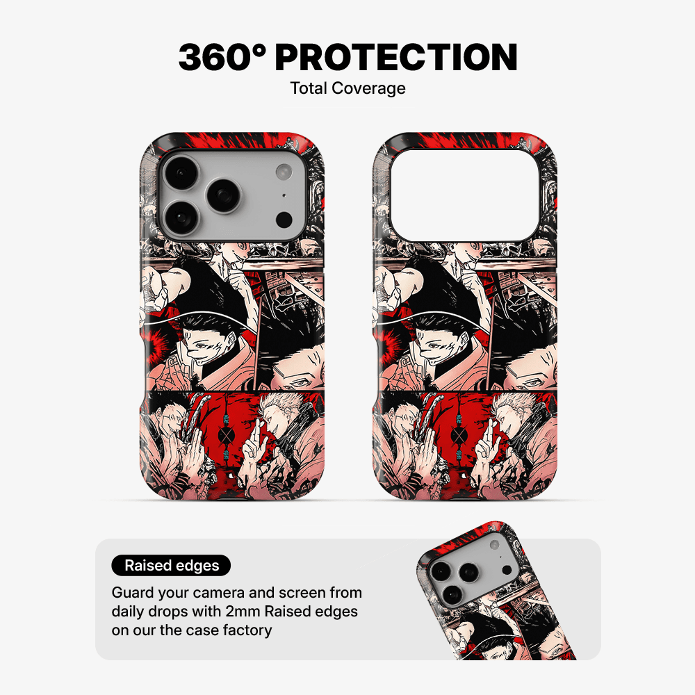 Dark Manga Panels Phone Case